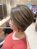 ネオリーブソラ 相模大野店(Neolive sola)&nbsp;前下がりボブx前髪なしxくびれヘア[sola:neolive相模大野店]