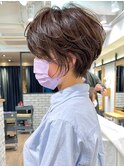 絶壁解消/ひし形/前下がり/大人ショートボブ/30代/40代★猪狩★