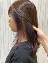 アンジュ 大豆島店(ange)&nbsp;パープルインナーカラー[20代30代40代50代60代]