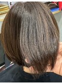 ショートヘア小顔ショートボブモカブラウン30代40代50代