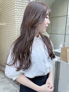 パークレーン アイス イヴェン(park lane ICI yeven) ブリーチなしダブルカラー　明るめベージュ/momoka