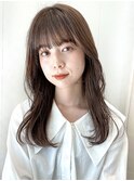 ゆるふわエアリーロング フルバング ピンクブラウン 