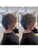 30代40代50代◎大人ナチュラルレイヤーショートボブ 生駒1