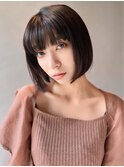 黒髪がキレイ。抜け感&小顔ボブ