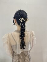 ヘアーアンドメイクアップモパ&nbsp;編みおろしヘア