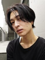 毛流れパーマニュアンスワンカールフェザーセンターパート
