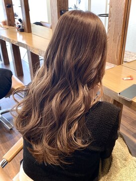 リード バイ ラグーン(LEAD by LAGOON) ブリーチなしワンカラーオリーブベージュ