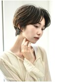 前下がりショート・ボブ/絶壁解消/前髪あり/40代/30代/内巻き