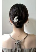 結婚式タイトシニヨン／ヘアセット/タイト/アレンジ
