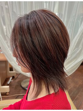 ヘアカフェ コトノハ(hair cafe Kotonoha) 【コトノハ】ボブウルフ髪質改善うるカジュアル大人かっこいい