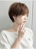 マッシュショート/くびれショート/マロンベージュ/20代30代40代