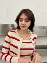 ヒュー 広島(HEW)&nbsp;くびれボブレイヤーカット大人かわいいブラウンヘア20代30代