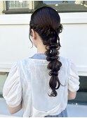 編みおろしヘア