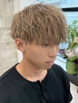 サンクマーケット 渋谷(cinq MARKET) 渋谷メンズケアブリーチミルクティーベージュラウンドマッシュ◆