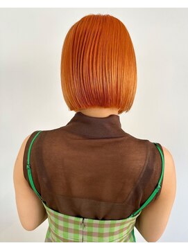 ソア 並木坂(Soa) オレンジ/韓国スタイル/タッセルボブ/並木坂/透明感カラー