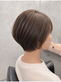 ショート/ボブ/ハイライト/インナーカラー/白髪ぼかし/銀座駅