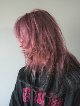 chica men's デザインカラーロングレイヤーウルフ