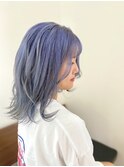 【Noci】レイヤーボブウルフ×青紫ヘアカラー