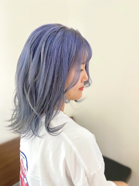 【Noci】レイヤーボブウルフ×青紫ヘアカラー