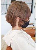 ナチュラルボブ前髪ありイメチェン20代30代40代50代ショートボブ