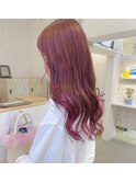 ブリーチなし×ピンクカラー×アリサ
