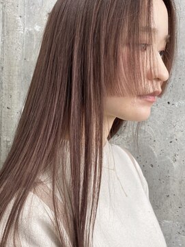 イデア(idea) 【顔まわりカット×ピンクベージュ】ヘアスナップ・山下