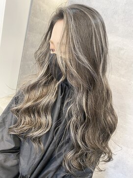 リア 近鉄八尾店(Lia) コントラストハイライト¥ホワイトベージュ