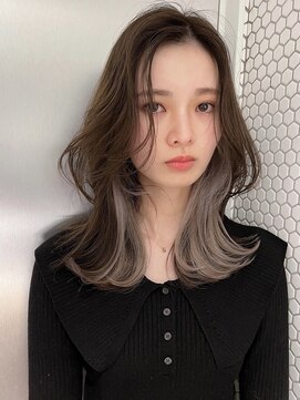 サイン 表参道(SIGN) イヤリングカラーインナーカラーハイライトカラーレイヤーカット