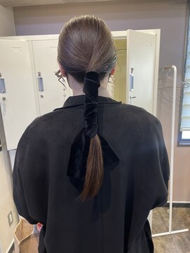 リラス 博多(rilas) お呼ばれヘア タイトヘア 美髪 ブルーブラック