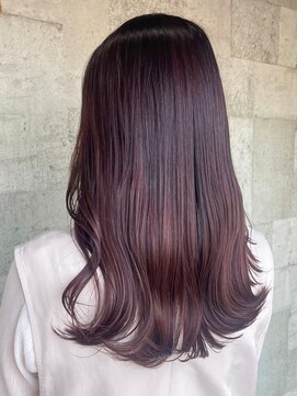 ミルヘアデザイン(mil hair design) レイヤーカットアッシュカラーグレージュ透明感カラー前髪
