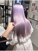 9070ラベンダーパープルハイトーンダブルカラーレイヤーカット