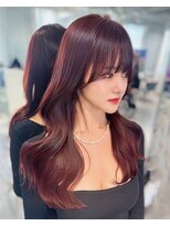 ユーフォリア 渋谷グランデ(Euphoria SHIBUYA GRANDE)&nbsp;ブリーチなしWカラーの上品ワインレッド♪