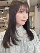 ティア(Tia.)&nbsp;縮毛矯正/髪質改善トリートメント/ミディアムヘア/グレージュ