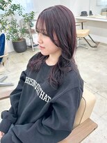 エトレ(etore)&nbsp;透明感バイオレットブラウン/ゆる巻きセミロング