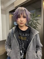 レコ 渋谷(LECO) シルバー×パープルハイトーンショートウルフ