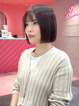 ロンドヴァリー 渋谷店(Lond vallee) あごライン切りっぱなしボブ