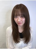【韓国風ミディアムレイヤースタイル】くびれヘア
