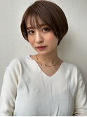 シースルーバング似合わせカット丸みショートp1越谷20代30代40代