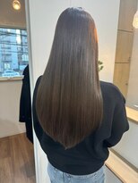 ビビバイベル(BiVi by BHEL)&nbsp;桑名ロングレイヤーカットミルクティーベージュロングヘア韓国