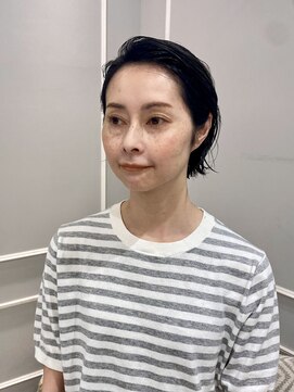 ネオリーブギンザ 銀座店(Neolive GINZA) かきあげ黒髪ショート／大人ショート/髪質改善カラー