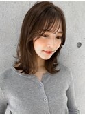 フェイスフレーミング前髪サイドバングくびれヘアこなれヘア