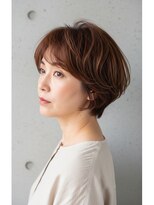 *ショートボブ/ショートヘア/脱白髪染め/白髪ぼかし/髪質改善