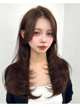 アマトウキョウ アユンチェ(AMA TOKYO×AYUNCHE) 前髪顔まわり韓国ヘアレイヤーカットサイドバンク2wayバンク韓国