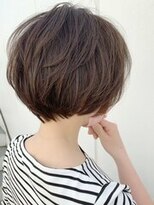 Ruufus恵比寿南/白髪ぼかしハイライト/ショートボブ/髪質改善 40代50代/白髪ぼかし×丸みショート/小顔効果◎