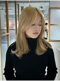 小川/ミディアムレイヤーくびれヘア小顔顔周り学割20代30代
