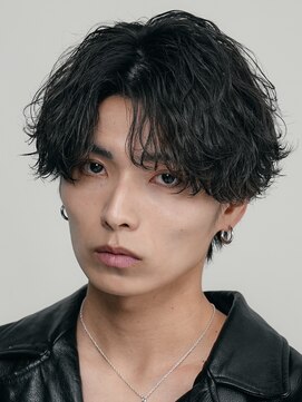 フィフスパーク(fifth PARK) 渋谷波巻きパーマ束感ツイストスパイラル無造作メンズパーマ色気