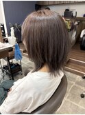 ミルクティーブロンド/ダークブルー/デジタルパーマ/鎌取