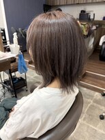 バセット バイ アルター 鎌取店(basset by aL-ter)&nbsp;ミルクティーブロンド/ダークブルー/デジタルパーマ/鎌取