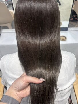 ビューバイネオリーブ 用賀店(Beau'r by neolive) ストレートパーマ縮毛矯正ダークパープル夏ミルクブラウン[用賀]