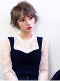 甘辛ミックスハイトーングレージュショート